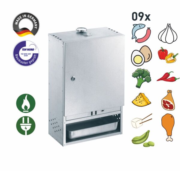 Peetz Räucherofen mit Tür aluminiertes Stahlblech