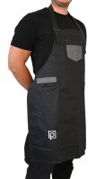 Peetz  Schürze Latzschürze Schwarz Denim gewachst