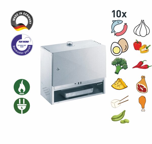 Peetz Räucherofen mit Tür aluminiertes Stahlblech