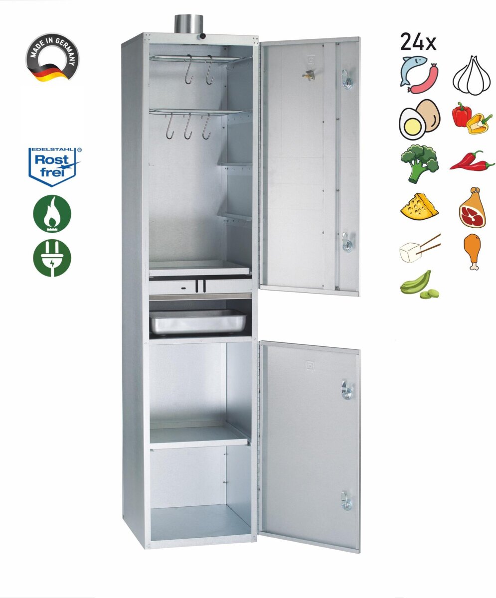 Peetz Peetz Räucherofen Compact incl. Unterschrank Edelstahl kreismarmoriert NEU