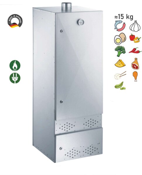 Peetz Kalträucherschrank Midi aluminiertes Stahlblech 2 Türen