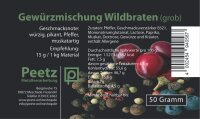 Peetz Gewürzmischung Wildbraten grob