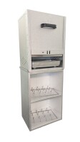 Peetz Unterschrank aluminiertes Stahlblech offen ohne Ablage