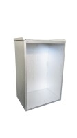 Peetz Unterschrank aluminiertes Stahlblech offen ohne Ablage