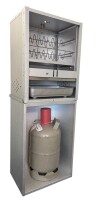 Peetz Unterschrank aluminiertes Stahlblech offen ohne Ablage