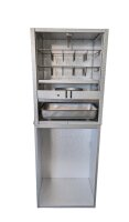 Peetz Unterschrank aluminiertes Stahlblech offen ohne Ablage