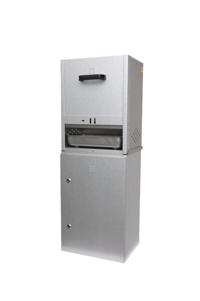 Peetz Unterschrank aluminiertes Stahlblech mit Tür mit Ablage