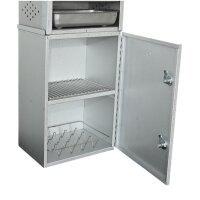 Peetz Unterschrank aluminiertes Stahlblech mit Tür mit Ablage