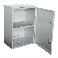 Peetz Unterschrank aluminiertes Stahlblech mit Tür mit Ablage