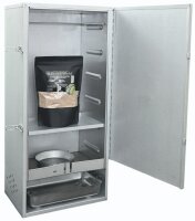 Peetz Räucherofen 20 Fische isoliert mit Tür aluminiertes Stahlblech 28 x 39 x 85 cm isoliert NEU