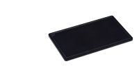Schneidebrett mit Rille Kunststoff schwarz 530 x 320 x 20 mm